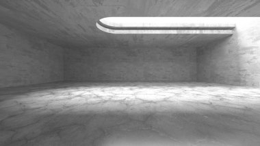 Soyut mimari arka plan. İçi boş beton döşeme. 3d hazırlayıcı