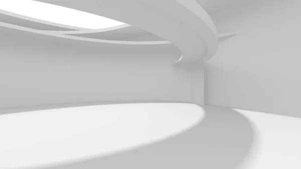 Fundo Moderno Branco Conceito Construção Abstrato Render — Fotografia de Stock