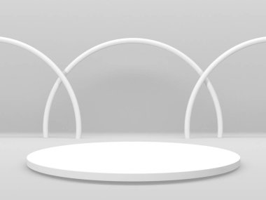 Soyut sahne podyum modeli. Ödül töreni konsepti. 3d hazırlayıcı