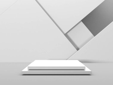 Soyut sahne podyum modeli. Ödül töreni konsepti. 3d hazırlayıcı