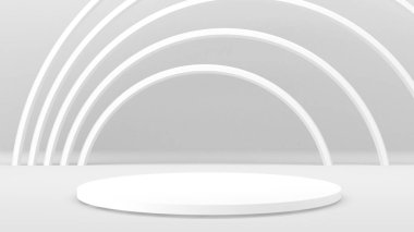 Soyut sahne podyum modeli. Ödül töreni konsepti. 3d hazırlayıcı
