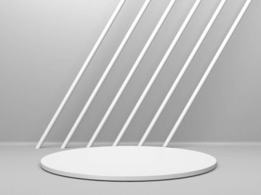 Soyut sahne podyum modeli. Ödül töreni konsepti. 3d hazırlayıcı