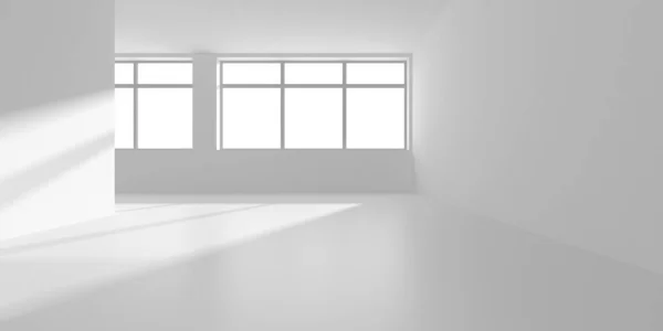 Diseño Interior Pasillo Iluminado Fondo Interior Habitación Vacía Renderizado —  Fotos de Stock