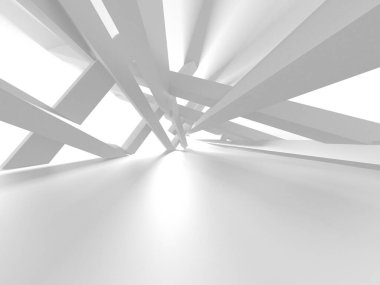 Aydınlatılmış koridor iç tasarımı. Boş Oda İç mimarisi. 3 Boyutlu Hazırlama