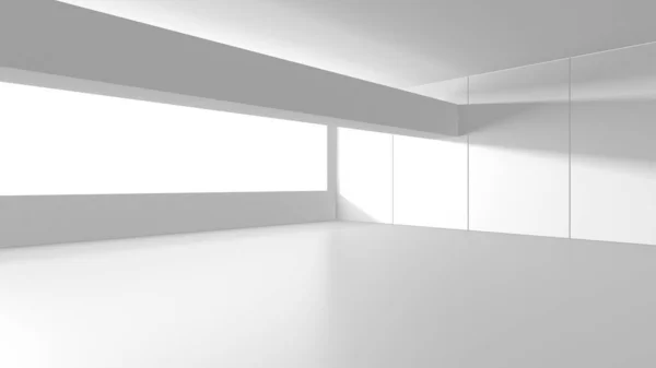 Abstract White Architecture Design Concept Inglês Ilustração Renderização — Fotografia de Stock