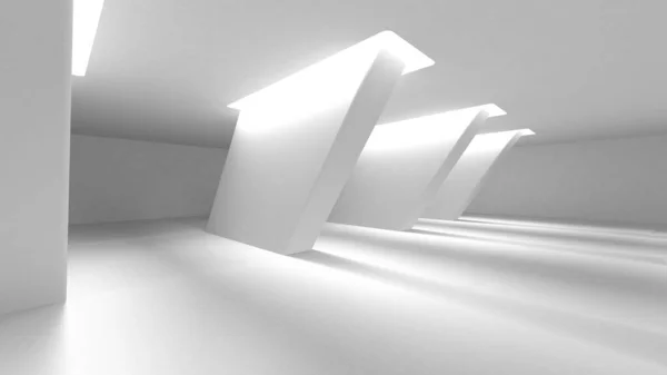 Sfondo Bianco Moderno Abstract Building Concept Render — Foto Stock