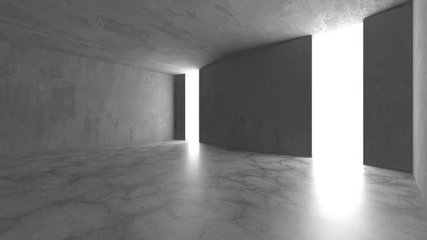 Latar Belakang Arsitektur Abstrak Interior Beton Kasar Kosong Render — Stok Foto