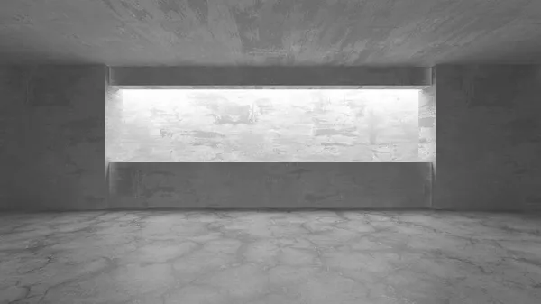 Dark Concrete Wall Architecture Empty Room Render Illustration — Stock Photo, Image