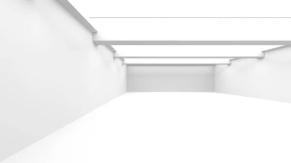 Fundo Moderno Branco Conceito Construção Abstrato Render — Fotografia de Stock