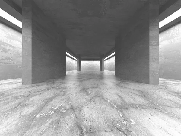 Soyut mimari arka plan. İçi boş beton döşeme. 3d hazırlayıcı