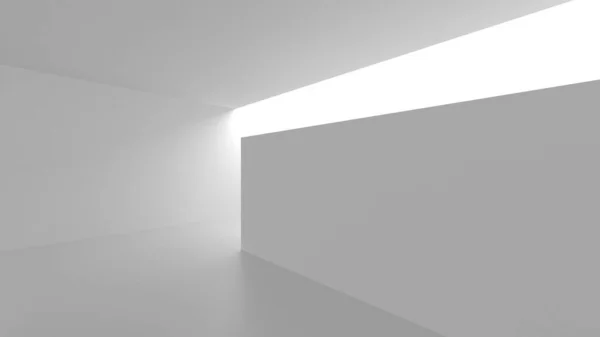Beleuchtete Flur Innenausstattung Leerer Raum Innenraum Hintergrund Renderer — Stockfoto