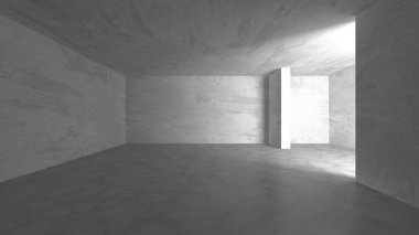 Soyut mimari arka plan. İçi boş beton döşeme. 3d hazırlayıcı