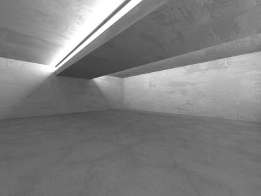 Soyut mimari arka plan. İçi boş beton döşeme. 3d hazırlayıcı