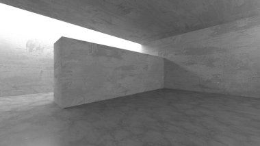 Soyut mimari arka plan. İçi boş beton döşeme. 3d hazırlayıcı