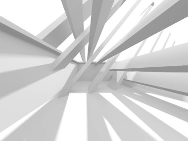 Aydınlatılmış koridor iç tasarımı. Boş Oda İç mimarisi. 3 Boyutlu Hazırlama