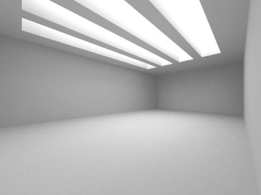 Beyaz Modern Arkaplan. Soyut Bina Konsepti. 3d Hazırlama