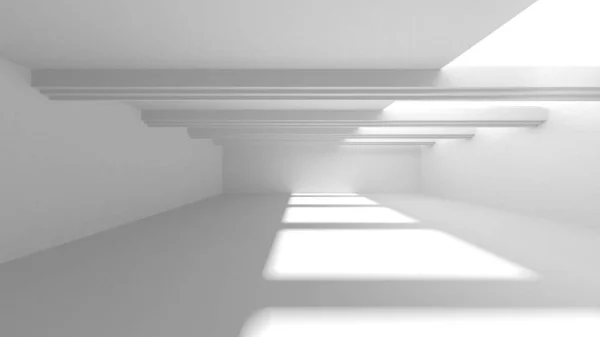 Sfondo Bianco Moderno Abstract Building Concept Render — Foto Stock