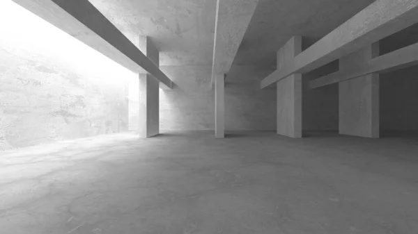 Dark Concrete Wall Architecture Empty Room Render Illustration — Stock Photo, Image