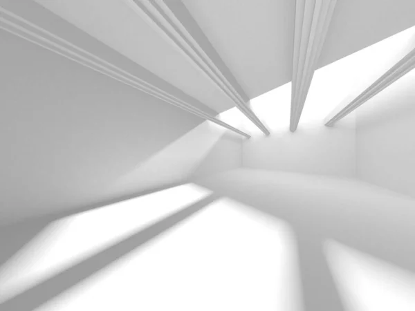 Fundo Moderno Branco Conceito Construção Abstrato Render — Fotografia de Stock