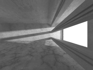 Soyut mimari arka plan. İçi boş beton döşeme. 3d hazırlayıcı