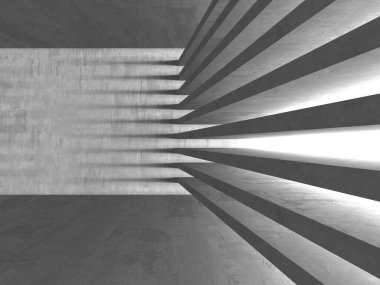 Soyut mimari arka plan. İçi boş beton döşeme. 3d hazırlayıcı