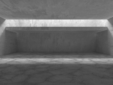 Soyut mimari arka plan. İçi boş beton döşeme. 3d hazırlayıcı