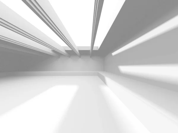 Fundo Moderno Branco Conceito Construção Abstrato Render — Fotografia de Stock