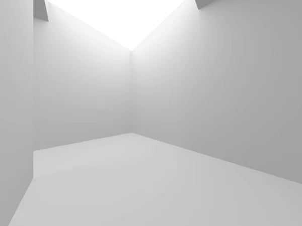 照明走廊室内设计 空房间内部背景 3D渲染 — 图库照片