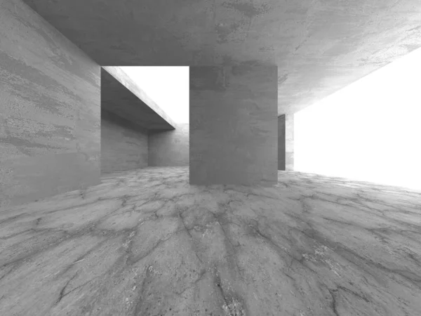 Abstract Architecture Background Empty Rough Concrete Interior Render — Stock Photo, Image