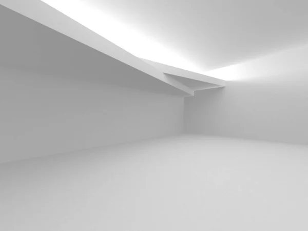 Fundo Moderno Branco Conceito Construção Abstrato Render — Fotografia de Stock