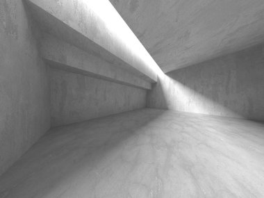 Soyut mimari iç plan. Boş beton oda. 3d hazırlayıcı