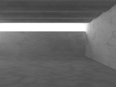 Soyut mimari arka plan. İçi boş beton döşeme. 3d hazırlayıcı