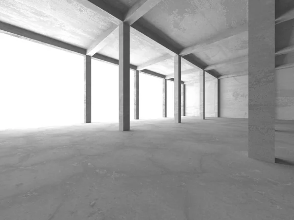 Abstraktní Pozadí Architektury Prázdný Hrubý Betonový Interiér Vykreslení — Stock fotografie