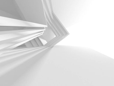 Aydınlatılmış koridor iç tasarımı. Boş Oda İç mimarisi. 3 Boyutlu Hazırlama