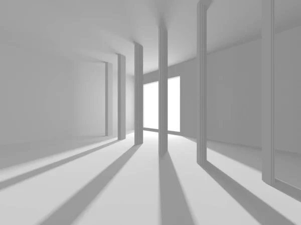 Design Interior Coridor Iluminat Camera Goală Fundal Interior Redare — Fotografie, imagine de stoc