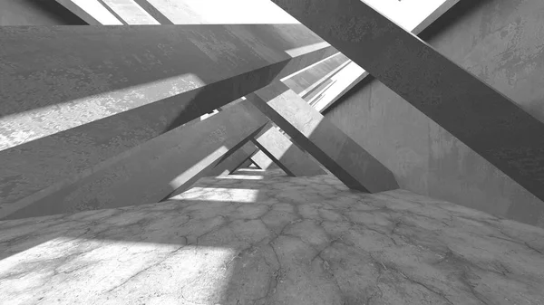 Abstrakte Architektur Leerer Rohbeton Inneren Darstellung — Stockfoto