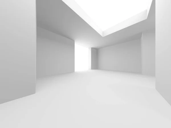 Fundo Moderno Branco Conceito Construção Abstrato Render — Fotografia de Stock