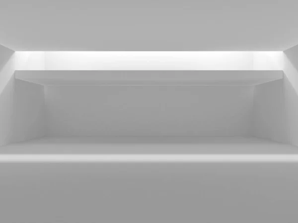 Abstrakti Valkoisen Arkkitehtuurin Suunnittelukonsepti Renderöinti — kuvapankkivalokuva