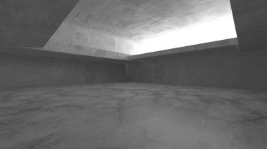 Soyut mimari arka plan. İçi boş beton döşeme. 3d hazırlayıcı