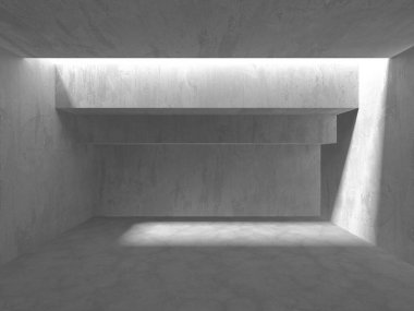 Soyut mimari arka plan. İçi boş beton döşeme. 3d hazırlayıcı