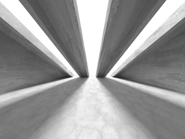 Soyut mimari iç plan. Boş beton oda. 3d hazırlayıcı