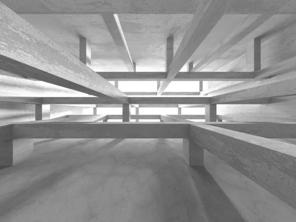 Абстрактный Архитектурный Фон Пустой Бетонный Зал Рендеринг — стоковое фото