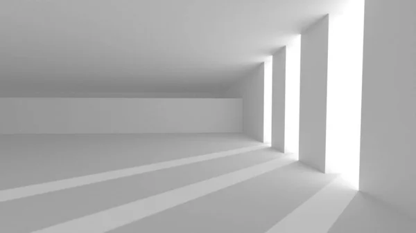 Fundo Moderno Branco Conceito Construção Abstrato Render — Fotografia de Stock