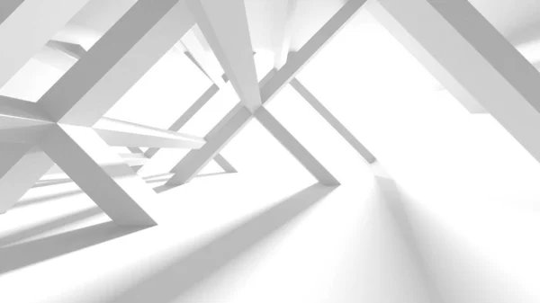 Abstract White Architecture Design Concept Inglês Ilustração Renderização — Fotografia de Stock