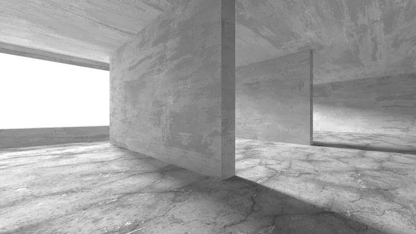 Fondo Arquitectura Abstracta Interior Hormigón Bruto Vacío Renderizar —  Fotos de Stock