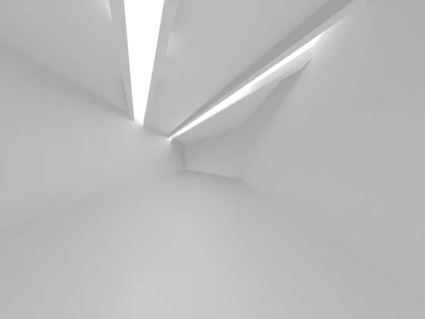 Fundo Moderno Branco Conceito Construção Abstrato Render — Fotografia de Stock