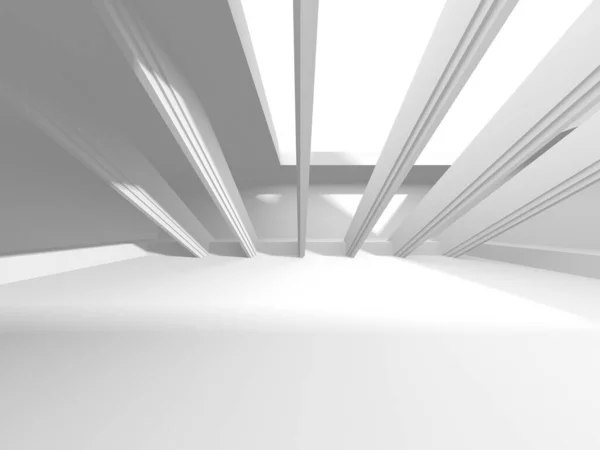 Abstract White Architecture Design Concept Inglês Ilustração Renderização — Fotografia de Stock