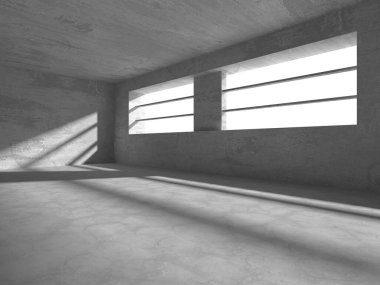 Soyut mimari arka plan. İçi boş beton döşeme. 3d hazırlayıcı