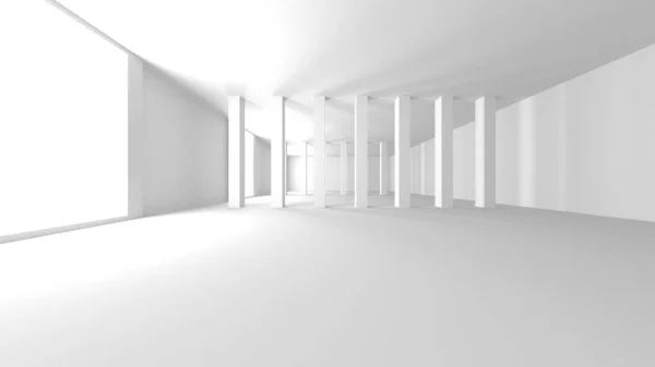 Abstract White Architecture Design Concept Inglês Ilustração Renderização — Fotografia de Stock