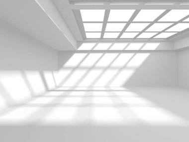 Beyaz Modern Arkaplan. Soyut Bina Konsepti. 3d Hazırlama